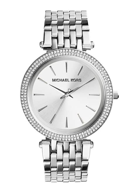 michael kors horloge dames zilver steentjes|Zilverkleurige horloges .